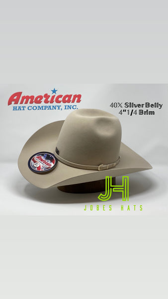 American Hat Co Felt 40X Silverbelly 4 1/4 Brim