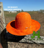 New 2025 Bailey 5X Fur Felt Orange Grizzly 4” Brim and 6” crown