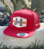 2020 Jobes Hats Trucker - All Red cream and Rust JH patch