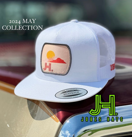 NEW 2024 JH Cap- All White Rosa patch (May Collection) - Jobes Hats, LLC