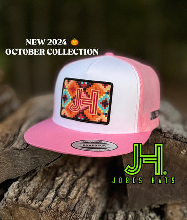 2024 Jobes Hats- White/Pink Pixel patch