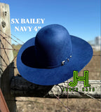 New 2025 Bailey 5X Fur Felt Navy 4” Brim and 6” crown