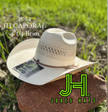 2024 Jobes Hats Straw Hat “CAPORAL” 4”1/4 Brim (Comes open and flat)