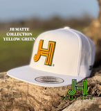 New 2025 JH Matte Collection All White Yellow/Green