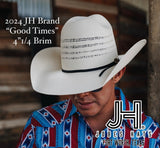 2024 Jobes Hats Straw Hat “Good Times” 4”1/4 Brim (Comes open and flat)