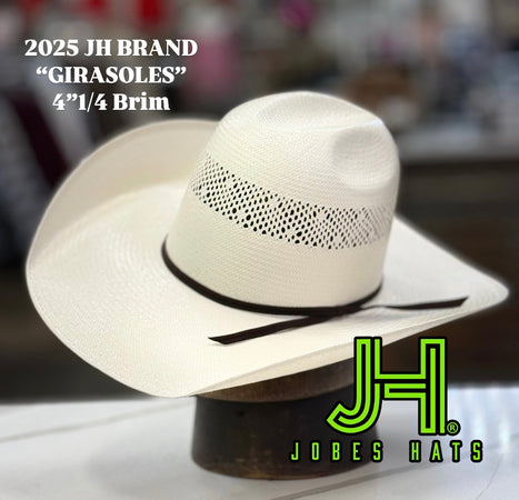 NEW 2025 JH Straw Hat “Girasoles” 4”1/4 brim