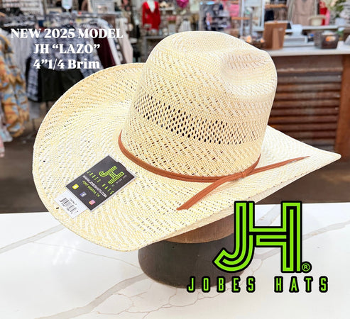 NEW 2025 JH Straw Hat “LAZO” 4”1/4 brim