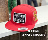 8 Year Anniversary JH cap - All Red black patch