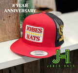 8 Year Anniversary JH cap - Red/Black white patch