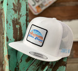 2021 Jobes Hats Trucker - All white cactus sunset (Limited)