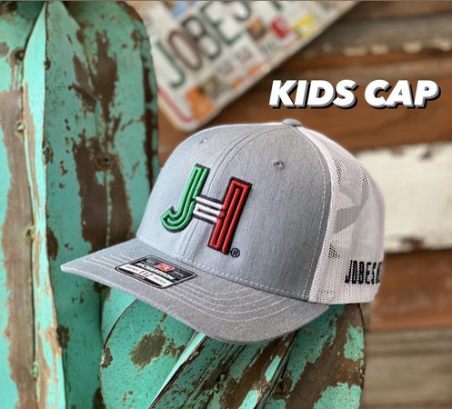 Kids Jobes Hats Trucker - Grey/White 3D JH Mexico-Jobes Hats-Jobes Hats