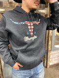 NEW 2023 Mens Wrangler All Grey Texas Longhorn Hoodie 112318538