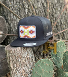 New 2022 Jobes Hats Trucker cap -All Black Aztec Owl patch