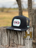 New 2022 Jobes Trucker Cap- All Black Mint Aztec Patch