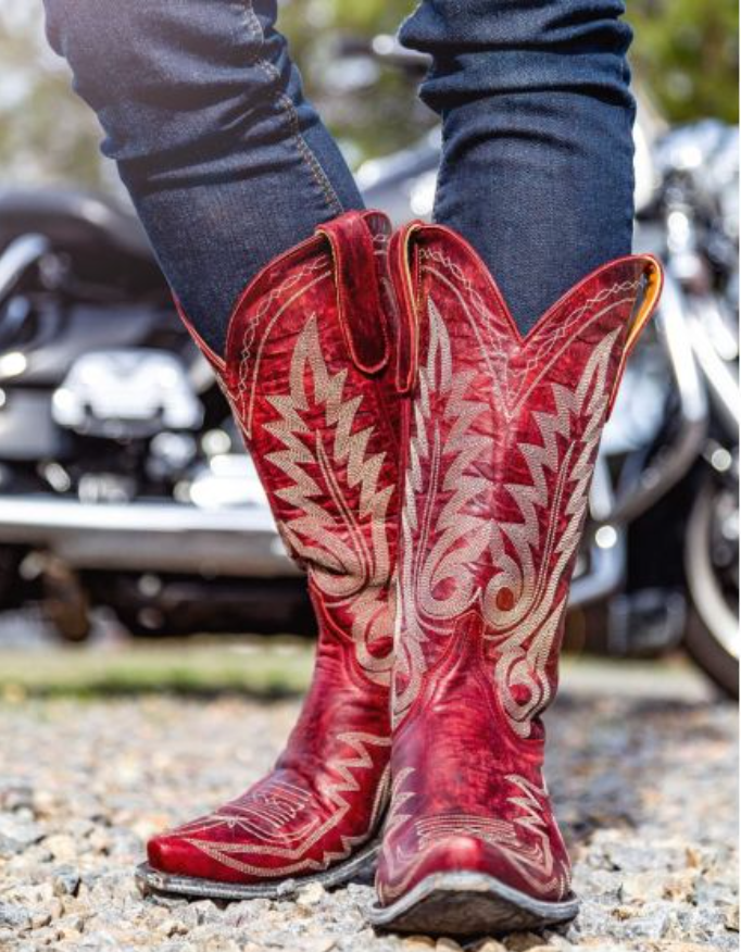 Women's Classic Red Cowgirl Boots